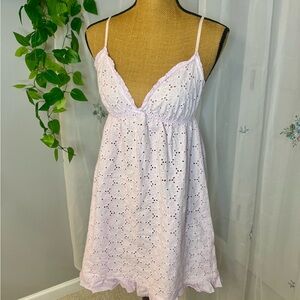NWOT Victoria's Secret Angel Baby Pink eyelet slip dress